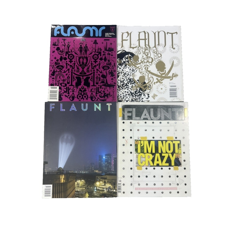 FLAUNT Magazine Lot Of 4 Issues Orlando Bloom 12th Anniversary Fashion Art Celeb